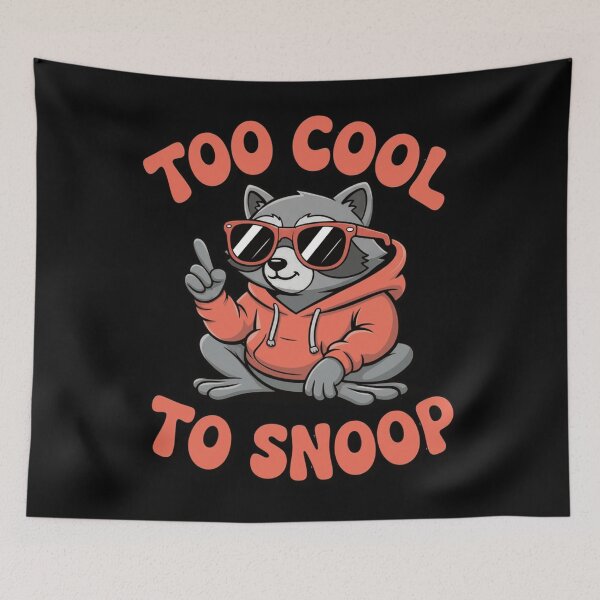 Item preview, Cute Chill Raccoon Cartoon Too Cool To Snoop Funny Animal Pun designed and sold by anamul43.