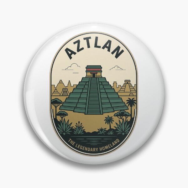 Item preview, Aztlan Legendary Homeland Vintage Aztec Pyramid designed and sold by k3rstman1.