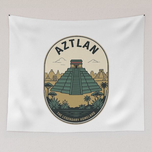 Item preview, Aztlan Legendary Homeland Vintage Aztec Pyramid designed and sold by k3rstman1.