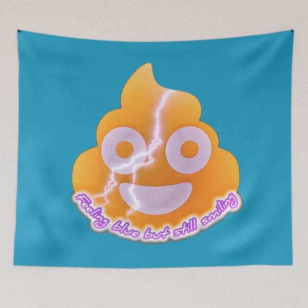 Item preview, Creative Poop Emoji Vector Illustration. Feeling blue but still smiling designed and sold by Magazinegallery.