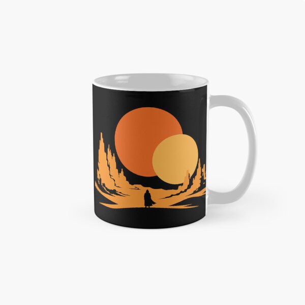 Item preview, Retro SciFi Twin Suns Desert Silhouette designed and sold by WorldEngine.