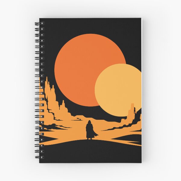 Item preview, Retro SciFi Twin Suns Desert Silhouette designed and sold by WorldEngine.