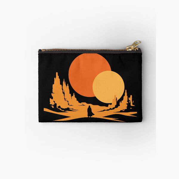Item preview, Retro SciFi Twin Suns Desert Silhouette designed and sold by WorldEngine.