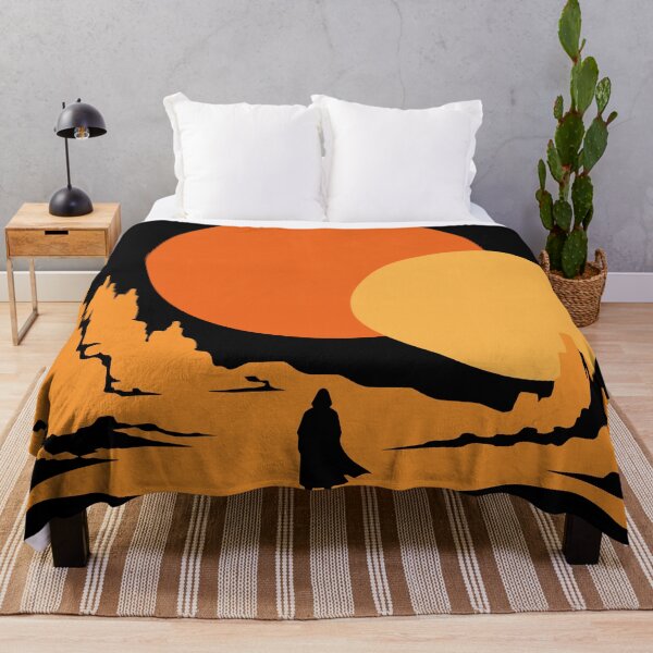 Item preview, Retro SciFi Twin Suns Desert Silhouette designed and sold by WorldEngine.