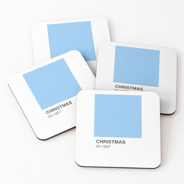 Item preview, Christmas Blue Song Colour Swatch - White Border designed and sold by The Colourful Game.