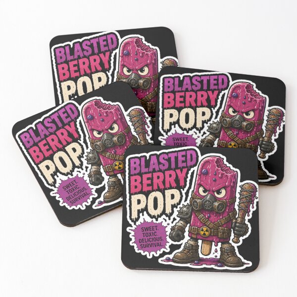 Item preview, Blasted Berry Pop Funny Sticker | Wasteland Popsicle Warrior designed and sold by Snackwave Ninety.