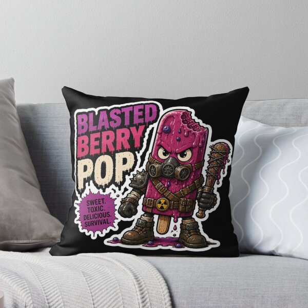 Item preview, Blasted Berry Pop Funny Sticker | Wasteland Popsicle Warrior designed and sold by Snackwave Ninety.