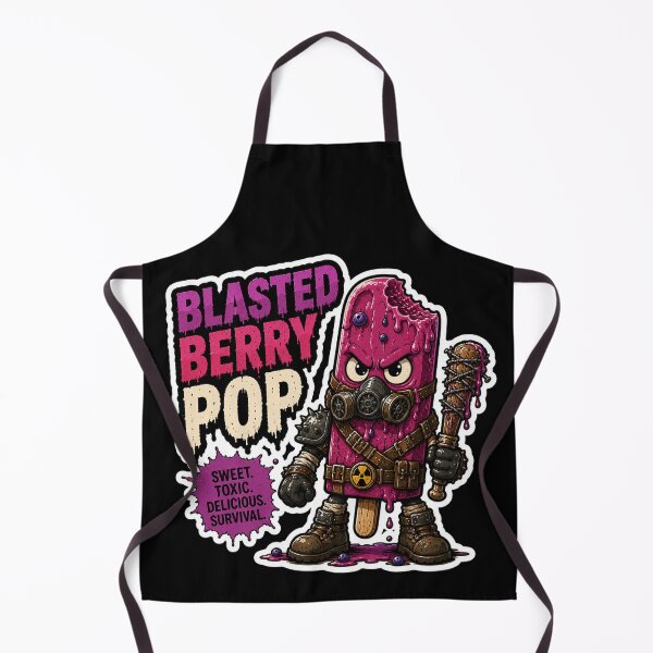 Item preview, Blasted Berry Pop Funny Sticker | Wasteland Popsicle Warrior designed and sold by Snackwave Ninety.