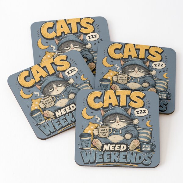 Item preview, Tired Weekend Cat designed and sold by Fab-Haven.