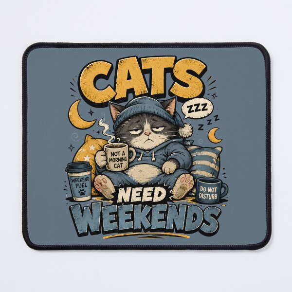 Item preview, Tired Weekend Cat designed and sold by Fab-Haven.