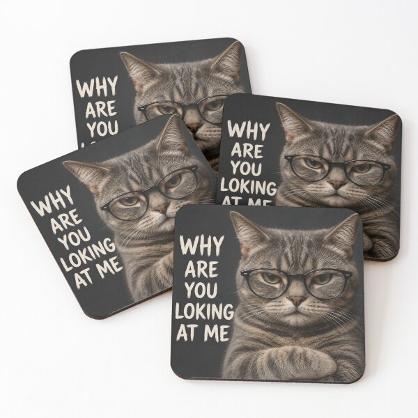Item preview, sarcastic nerd cat- why are you looking at me  t-shirt designed and sold by CREATIVO STUDIO.