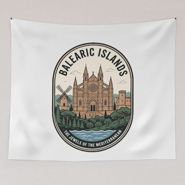 Item preview, Vintage Balearic Islands Palma Cathedral Travel Badge designed and sold by k3rstman1.