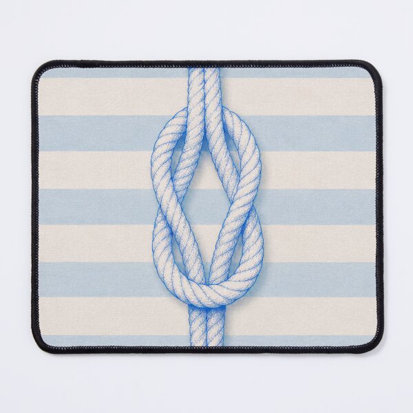 Item preview, Classic Sailor Knot Watercolor in Soft Coastal Blue, Nautical Rope Illustration for Beach Cottage Decor designed and sold by CosmicAnomaly.