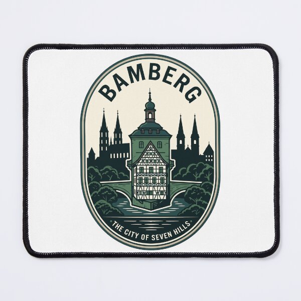 Item preview, Bamberg Germany Old Town Hall Vintage Travel Badge designed and sold by k3rstman1.