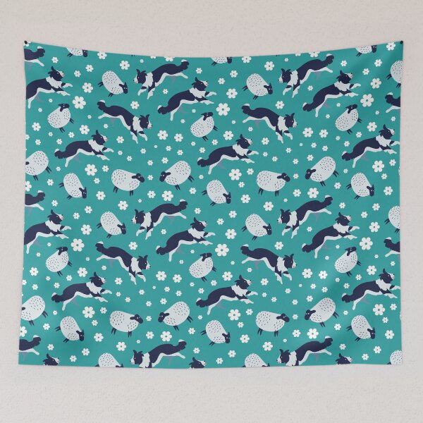 Item preview, Border Collie Herding Sheep designed and sold by IvysCreativityHouse.