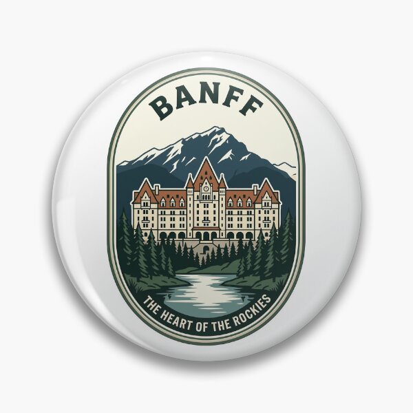Item preview, Vintage Banff Springs Hotel Mountain Travel Badge designed and sold by k3rstman1.