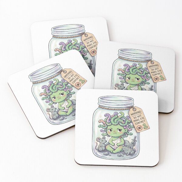 Item preview, Cute Baby Medusa in a Jar - Do Not Make Eye Contact designed and sold by MythoWorldddd.