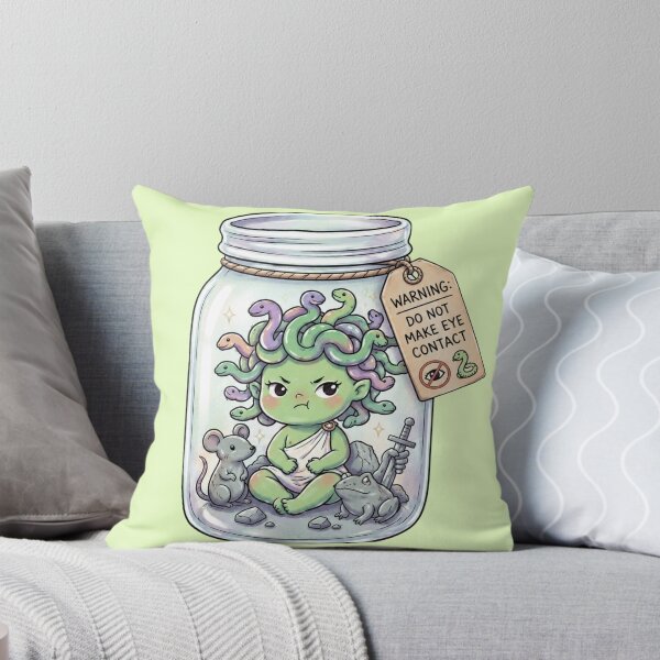 Item preview, Cute Baby Medusa in a Jar - Do Not Make Eye Contact designed and sold by MythoWorldddd.