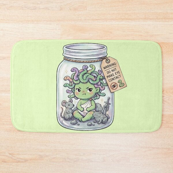 Item preview, Cute Baby Medusa in a Jar - Do Not Make Eye Contact designed and sold by MythoWorldddd.