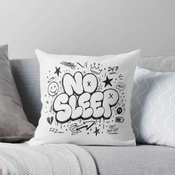 Item preview, NO SLEEP Bubble Graffiti Typography | Chaotic Doodle Streetwear Design designed and sold by J&J's Creation.