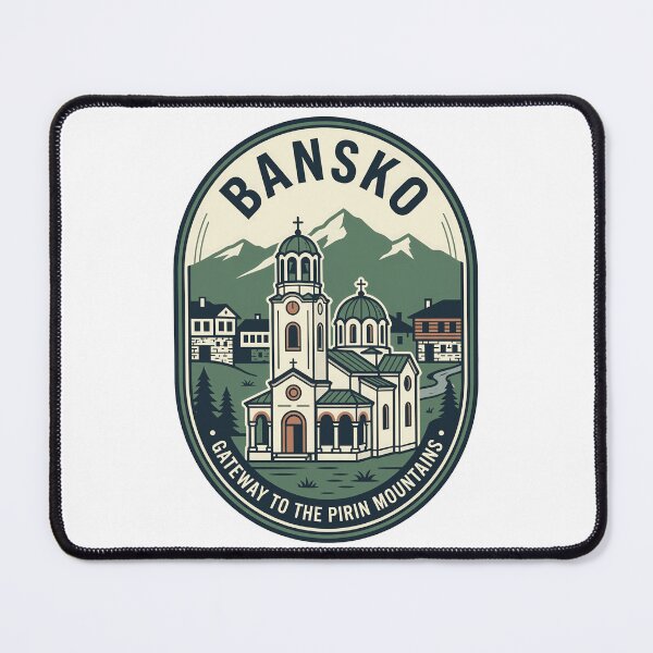 Item preview, Vintage Bansko Bulgaria Pirin Mountains Travel Badge designed and sold by k3rstman1.