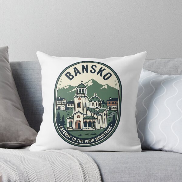 Item preview, Vintage Bansko Bulgaria Pirin Mountains Travel Badge designed and sold by k3rstman1.