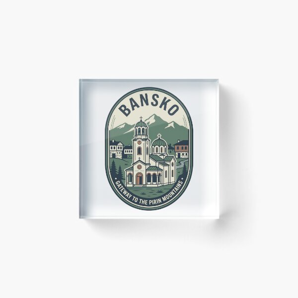 Item preview, Vintage Bansko Bulgaria Pirin Mountains Travel Badge designed and sold by k3rstman1.