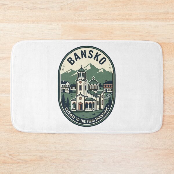 Item preview, Vintage Bansko Bulgaria Pirin Mountains Travel Badge designed and sold by k3rstman1.