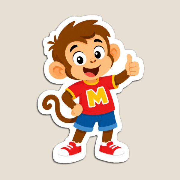 Item preview, Cute Monkey Boy Cartoon Mascot designed and sold by Creative_Canvas.