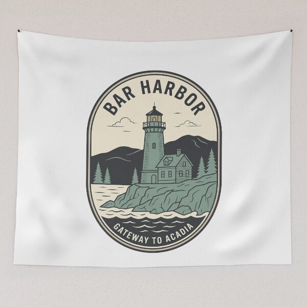 Item preview, Vintage Bar Harbor Maine Acadia National Park Lighthouse designed and sold by k3rstman1.