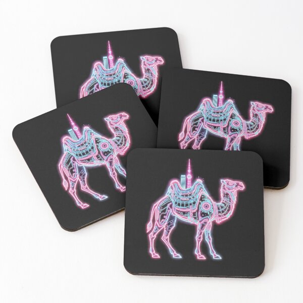 Item preview, Neo Tokyo Neon Camel – Cyberpunk Synthwave Desert Beast designed and sold by Neo Tokio.