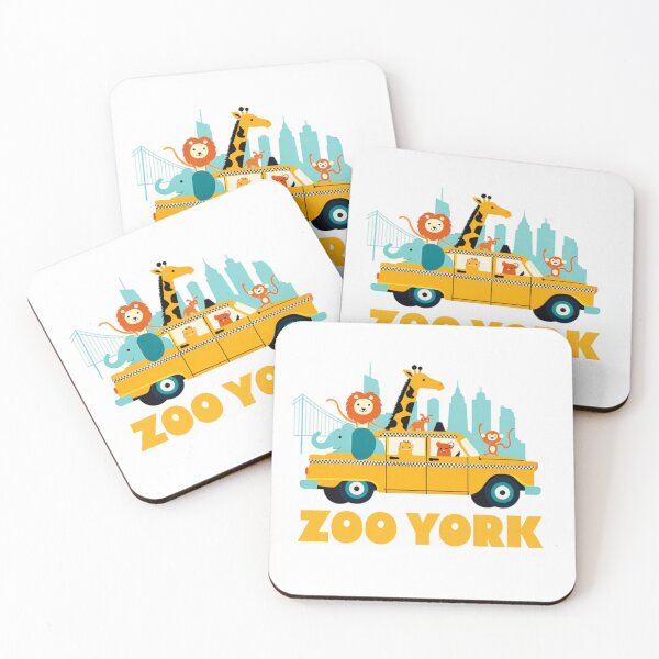 Item preview, Zoo York Animals Riding New York Taxi Funny  designed and sold by JIGUWORLD.