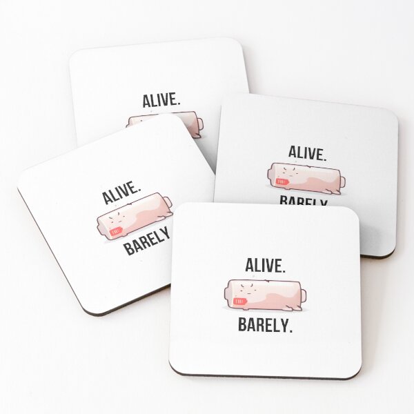 Item preview, Alive. Barely. Cute Low Battery T-Shirt | Funny Introvert Gift designed and sold by QuotesFashion.