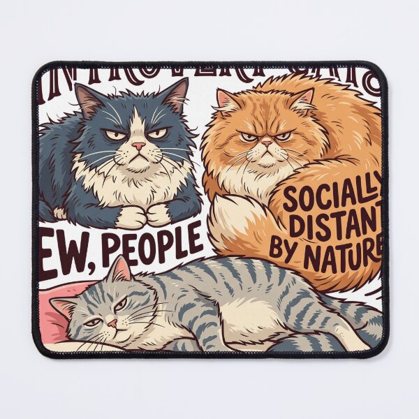 Item preview, Funny Grumpy Cat Anti Social Quote designed and sold by veloramode.