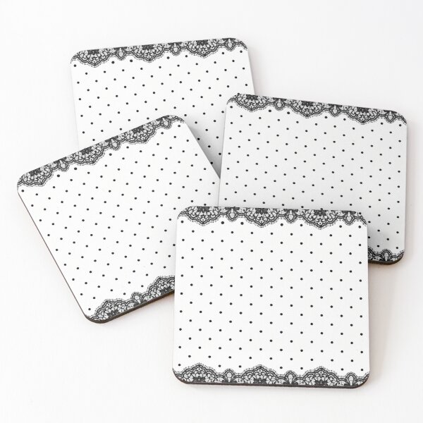 Item preview, Elegant Black Lace Polka Dot Pattern designed and sold by Aramdesing.