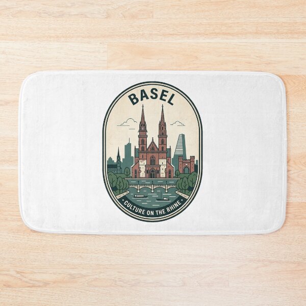 Item preview, Basel Switzerland Vintage Travel Badge Rhine River designed and sold by k3rstman1.