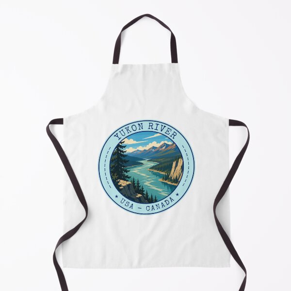 Item preview, Yukon River USA-Canada, Vintage Travel Art Circle Emblem designed and sold by MaateoDesign.