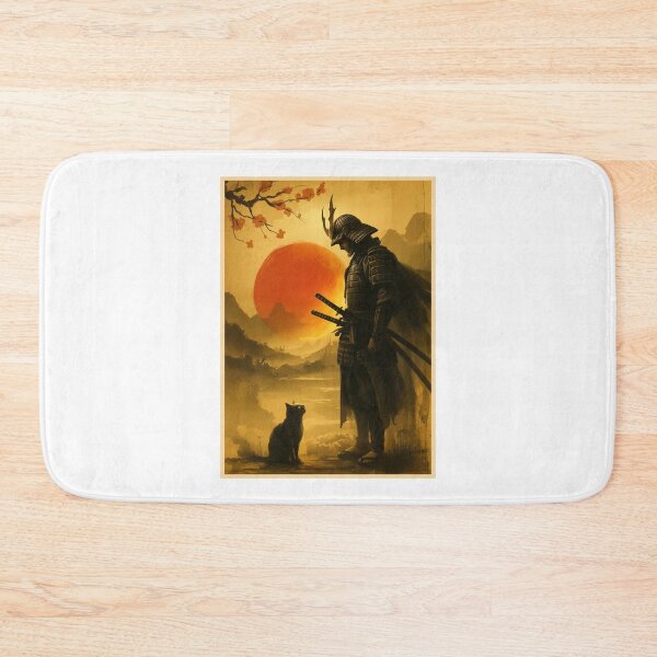 Item preview, Cat and Samurai Warrior Vintage Japanese designed and sold by nosu-art-pod.