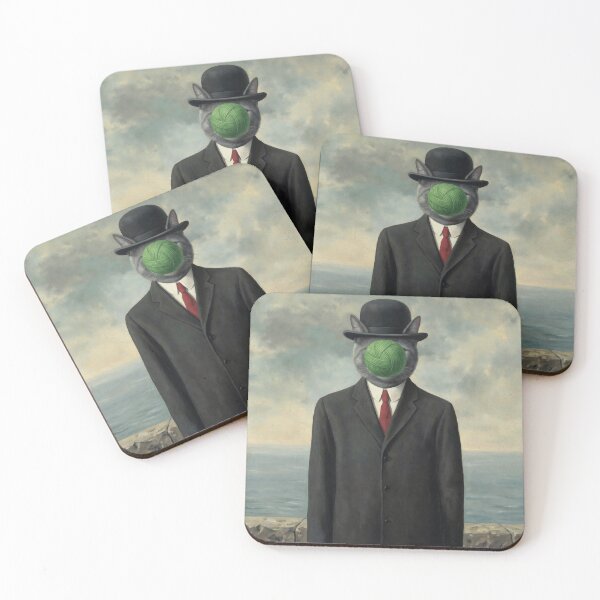 Item preview, Surreal Cat With Green Yarn Portrait designed and sold by Brratu.