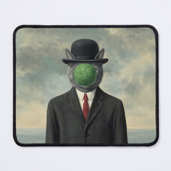 Item preview, Surreal Cat With Green Yarn Portrait designed and sold by Brratu.