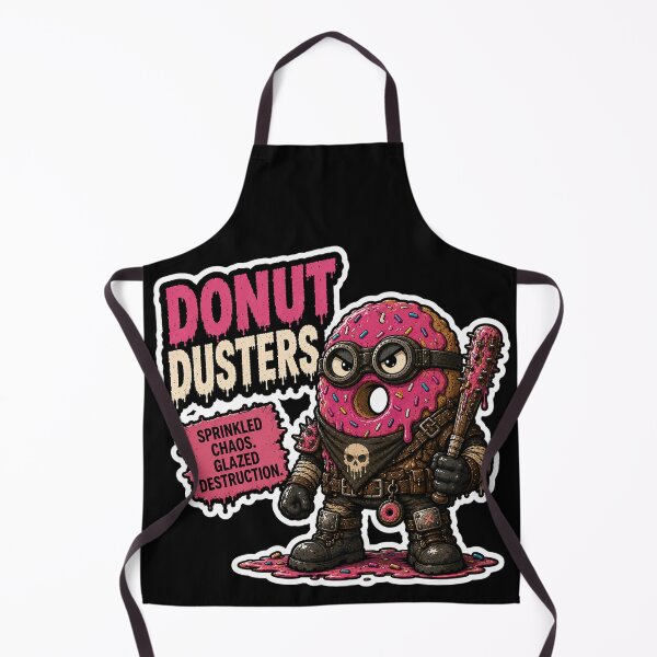Item preview, Donut Dusters Funny Sticker | Wasteland Donut Warrior designed and sold by Snackwave Ninety.