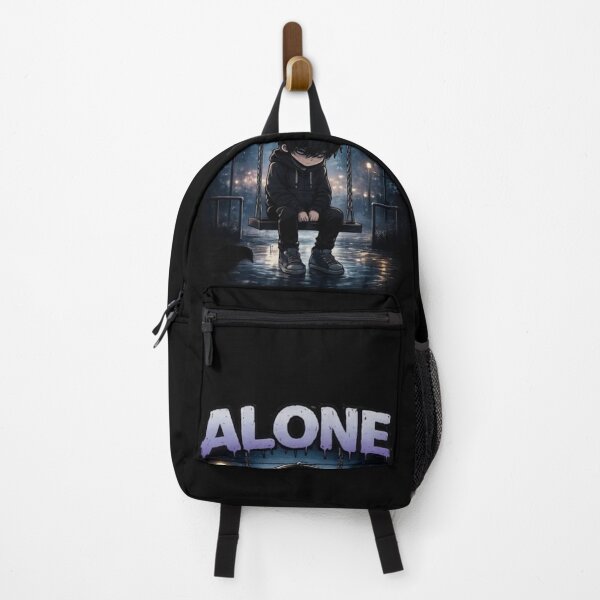 Item preview, ALONE Dark Anime Aesthetic – Lonely Midnight Streetwear Design designed and sold by NovaInfinityStudio.