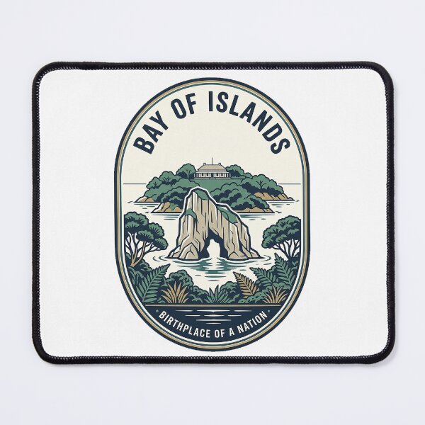 Item preview, Bay Of Islands New Zealand Retro Travel Emblem designed and sold by k3rstman1.