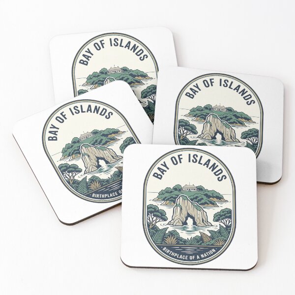 Item preview, Bay Of Islands New Zealand Retro Travel Emblem designed and sold by k3rstman1.