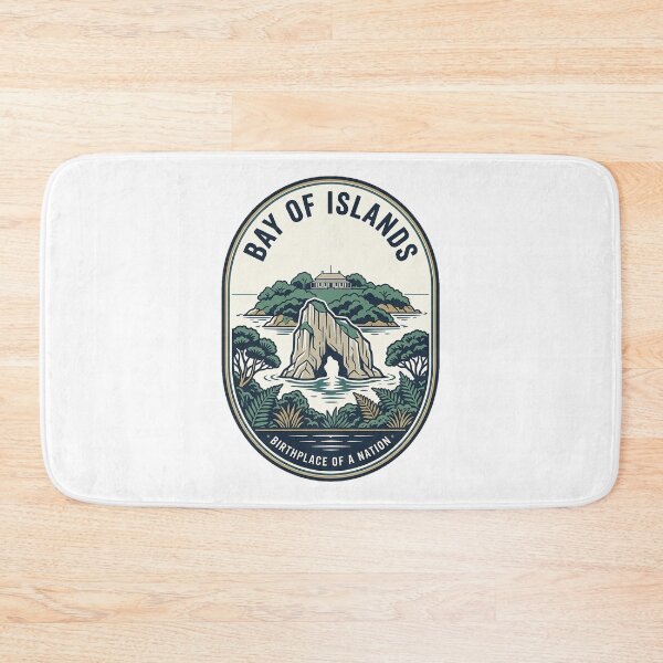 Item preview, Bay Of Islands New Zealand Retro Travel Emblem designed and sold by k3rstman1.