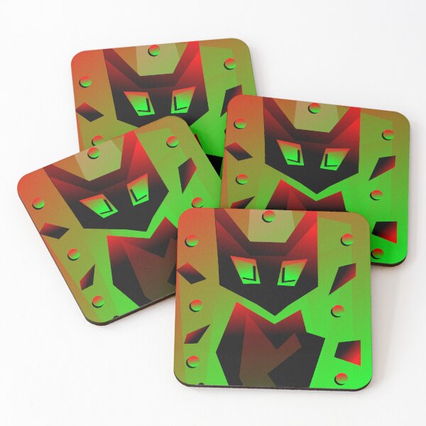 Item preview, Cool Vibing Neon Geometric cartoorn Cat - Abstract Polygon Art designed and sold by The Nomadic Designs.