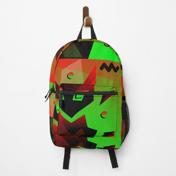 Item preview, Cool Vibing Neon Geometric cartoorn Cat - Abstract Polygon Art designed and sold by The Nomadic Designs.