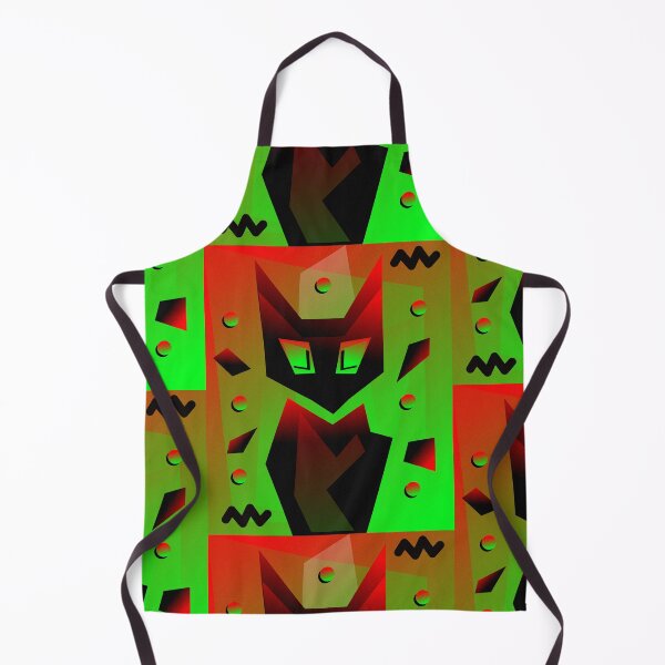 Item preview, Cool Vibing Neon Geometric cartoorn Cat - Abstract Polygon Art designed and sold by The Nomadic Designs.