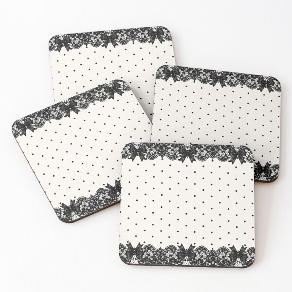 Item preview, Elegant Black Lace Polka Dot Pattern designed and sold by Aramdesing.