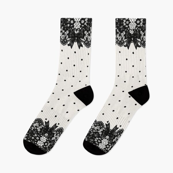 Item preview, Elegant Black Lace Polka Dot Pattern designed and sold by Aramdesing.